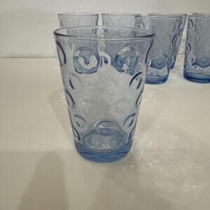 Circleware Blue Juice Glasses 3 7/8” Set Of 8